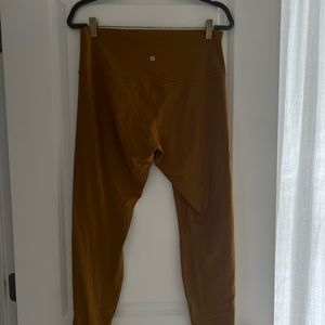 Full length mustard colored align leggings. Size 12